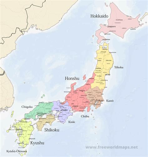 political map of japan|Japan political map .